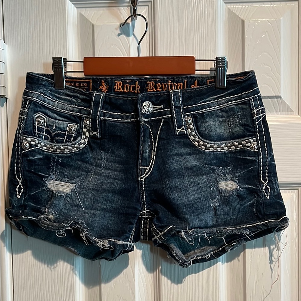 Rock Revival Women's Distressed Denim Shorts - Black